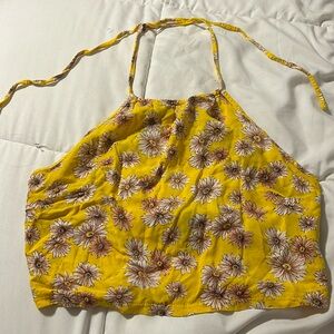 Floral halter crop top